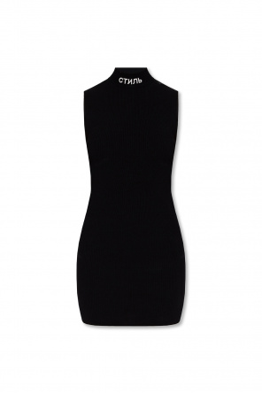 VIP【関税送料無料】希少 HERON PRESTON BLACK STRETCH DRESS Rhuigi Track Pants | Dress with logo Heron Preston